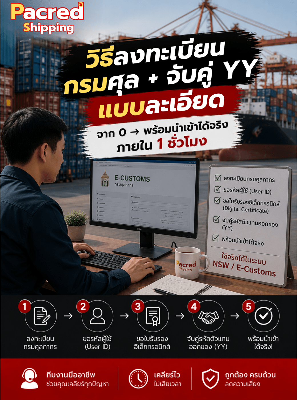 วิธีลงทะเบียนกรมศุลกากร + จับคู่ Paperless แบบละเอียด