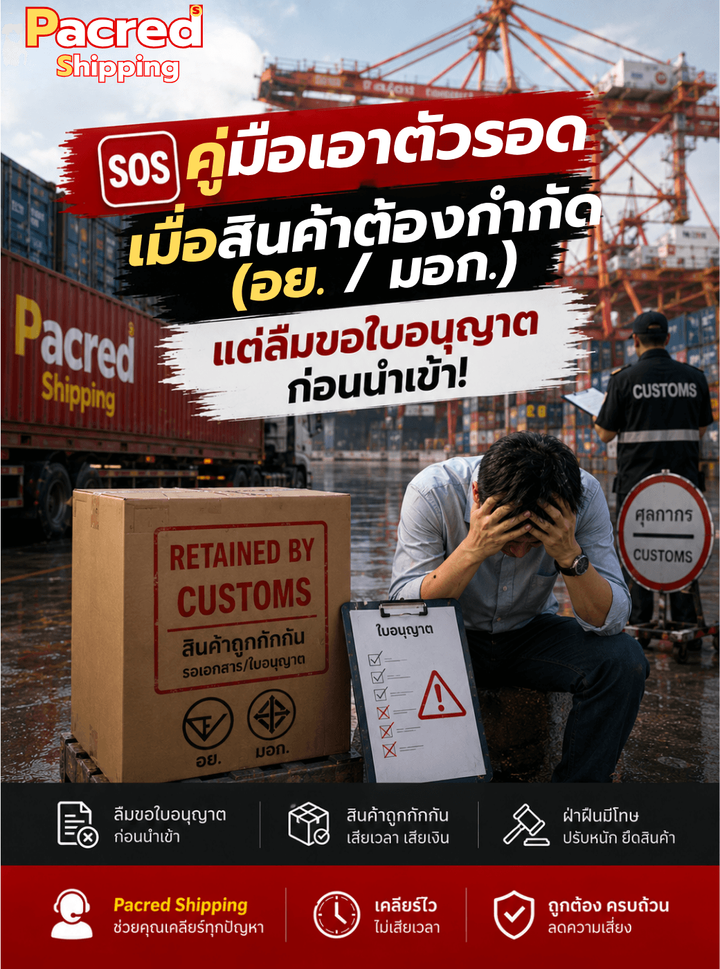 คู่มือเอาตัวรอด: สินค้าต้องกำกัด (ติด อย./มอก.) แต่ลืมขอใบอนุญาตก่อนนำเข้า