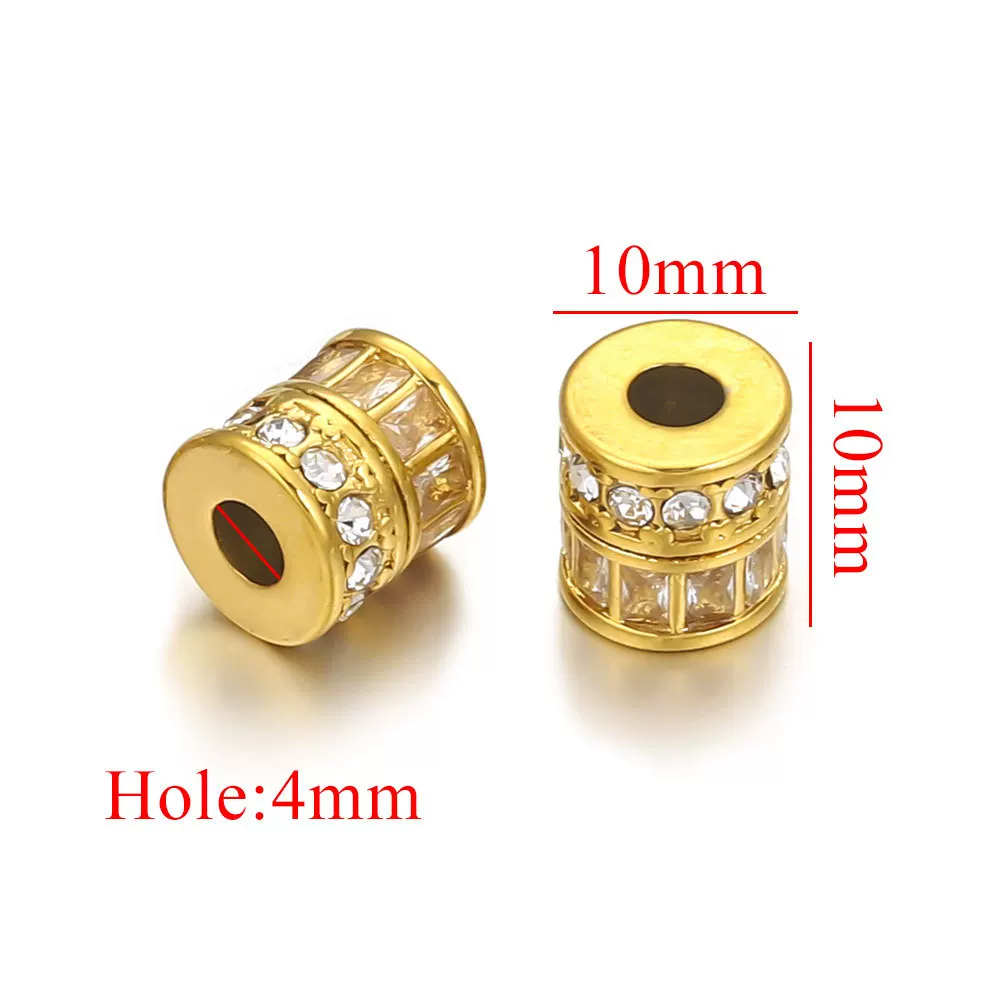 นำเข้าเครื่องประดับ — สแตนเลส 18 K ทองแท้ electroplated Hao หินฝังทำด้วยมือ DIY สร้อยคอสร้อยข้อมือเครื่องประดับลูกปัดการปิดกั้นลูกปัดขายส่ง