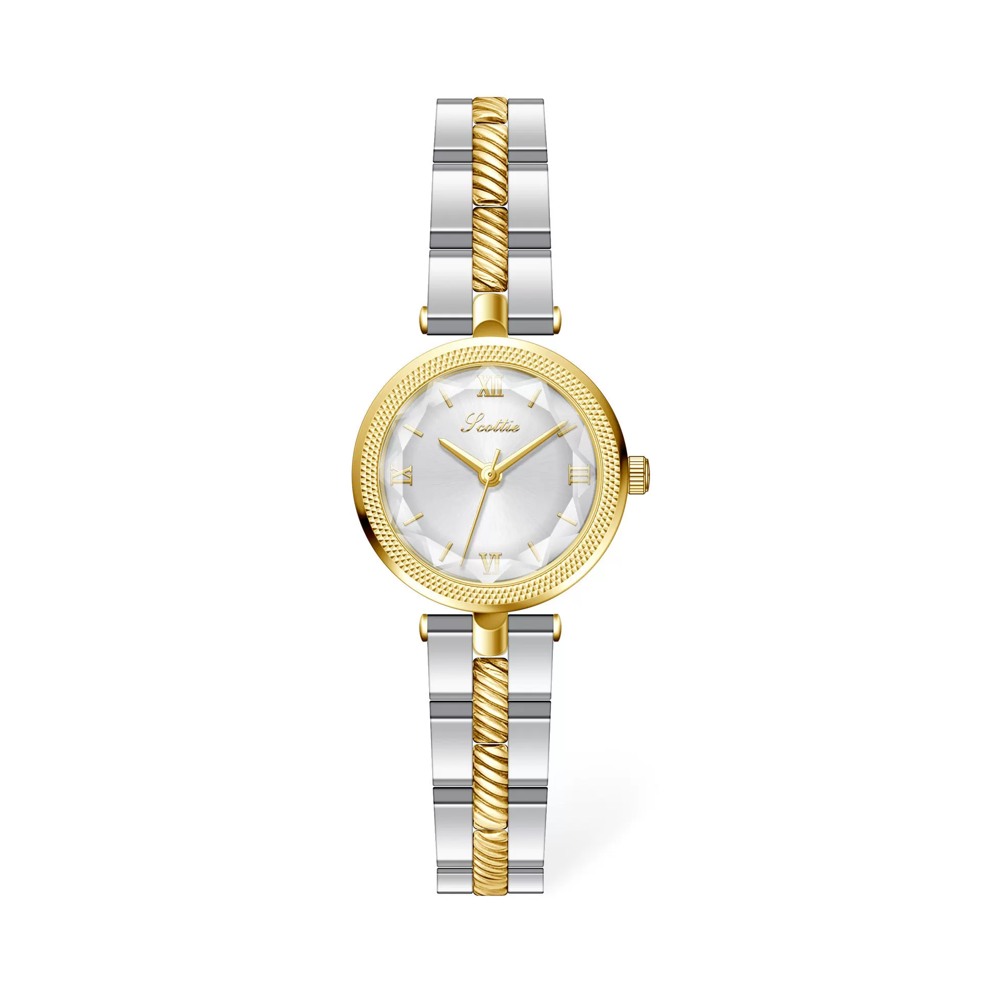 นำเข้านาฬิกาข้อมือ — Sigaudi Scottie 2026 Positive Steel Belt Watch Casual Elegance Commuter Business Fashion Quartz Watch
