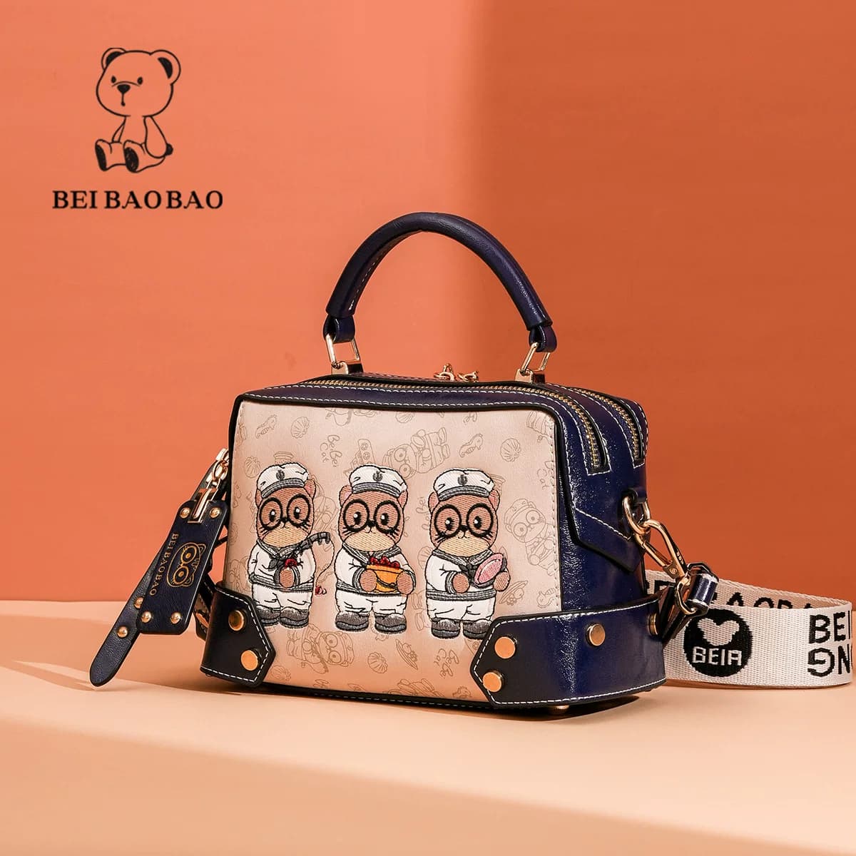 นำเข้ากระเป๋า — Beibao Yuanyuan Factory Women's New Casual Fashion Boston Handbag Popular Shoulder Crossbody Small Bag