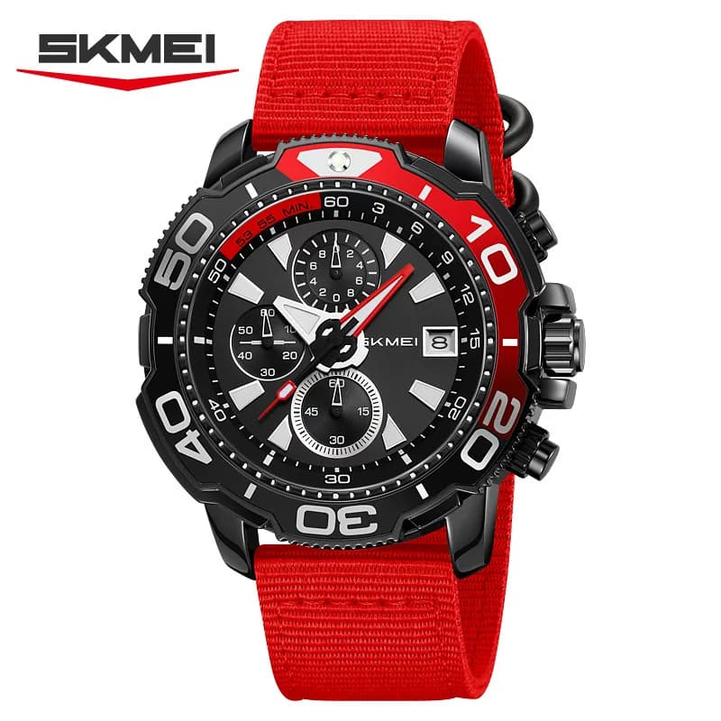 นำเข้านาฬิกาข้อมือ — SKMEI Momentum นาฬิกาควอทซ์แฟชั่นปฏิทินส่องสว่างนาฬิกาผู้ชายมัลติฟังก์ชั่จับเวลานาฬิกาควอทซ์กันน้ำ